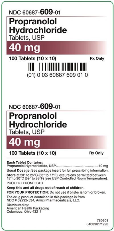 40 mg Carton.jpg 40 mg Propranolol Hydrochloride Tablets Carton - 40 mg Carton